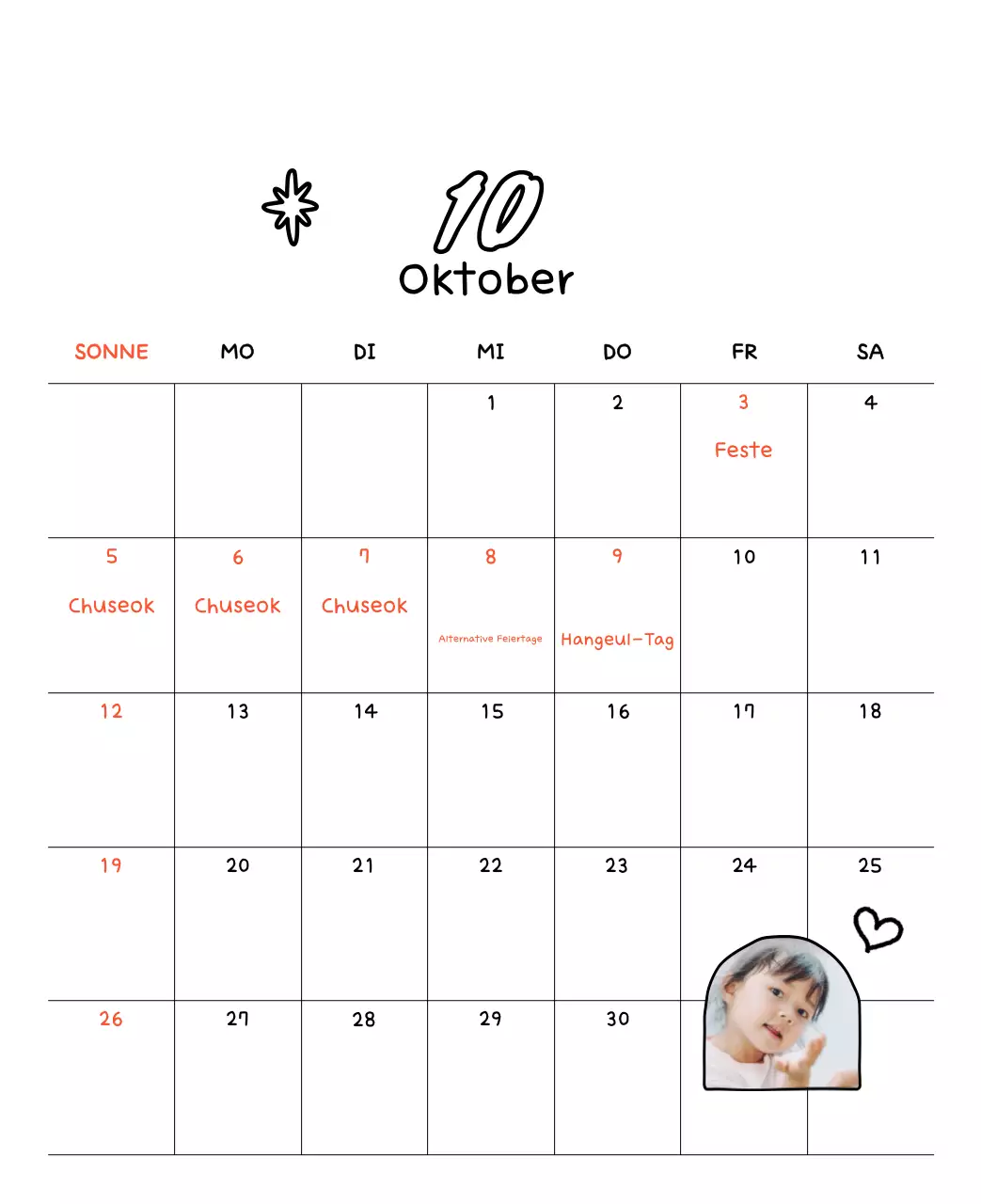 Bezaubernder Neujahrskalender