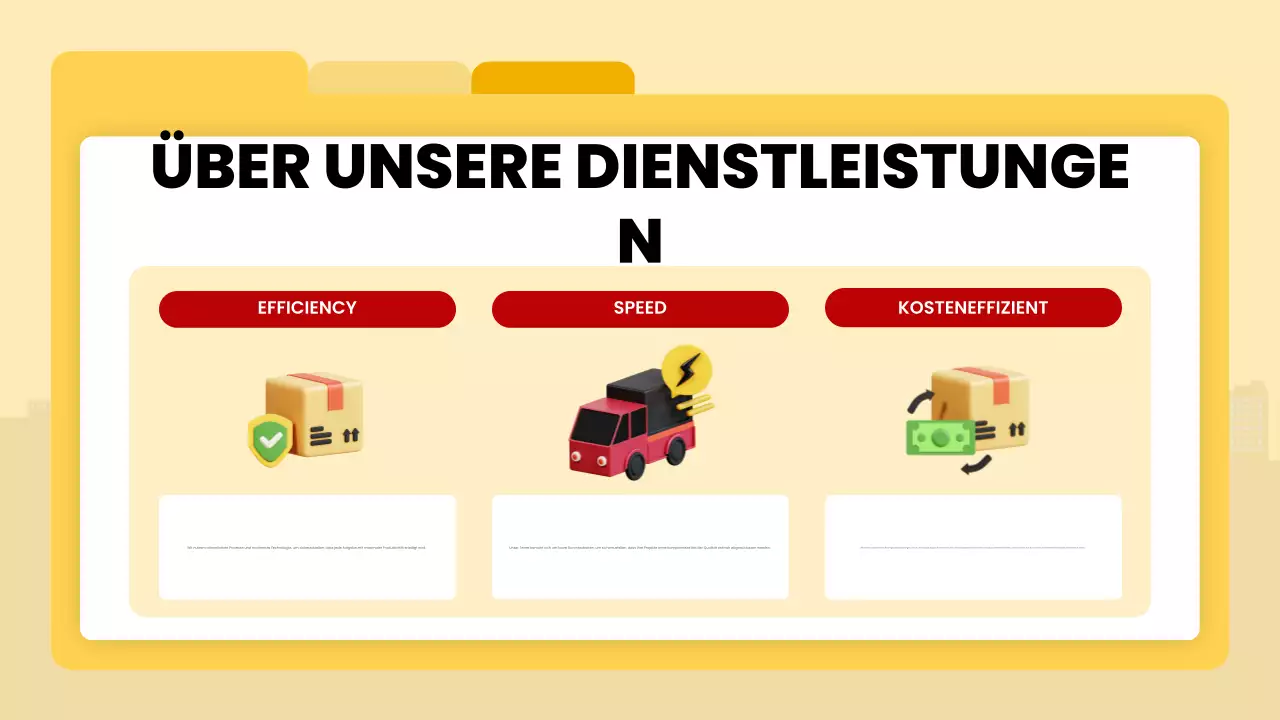 gelbe moderne Lieferankündigung