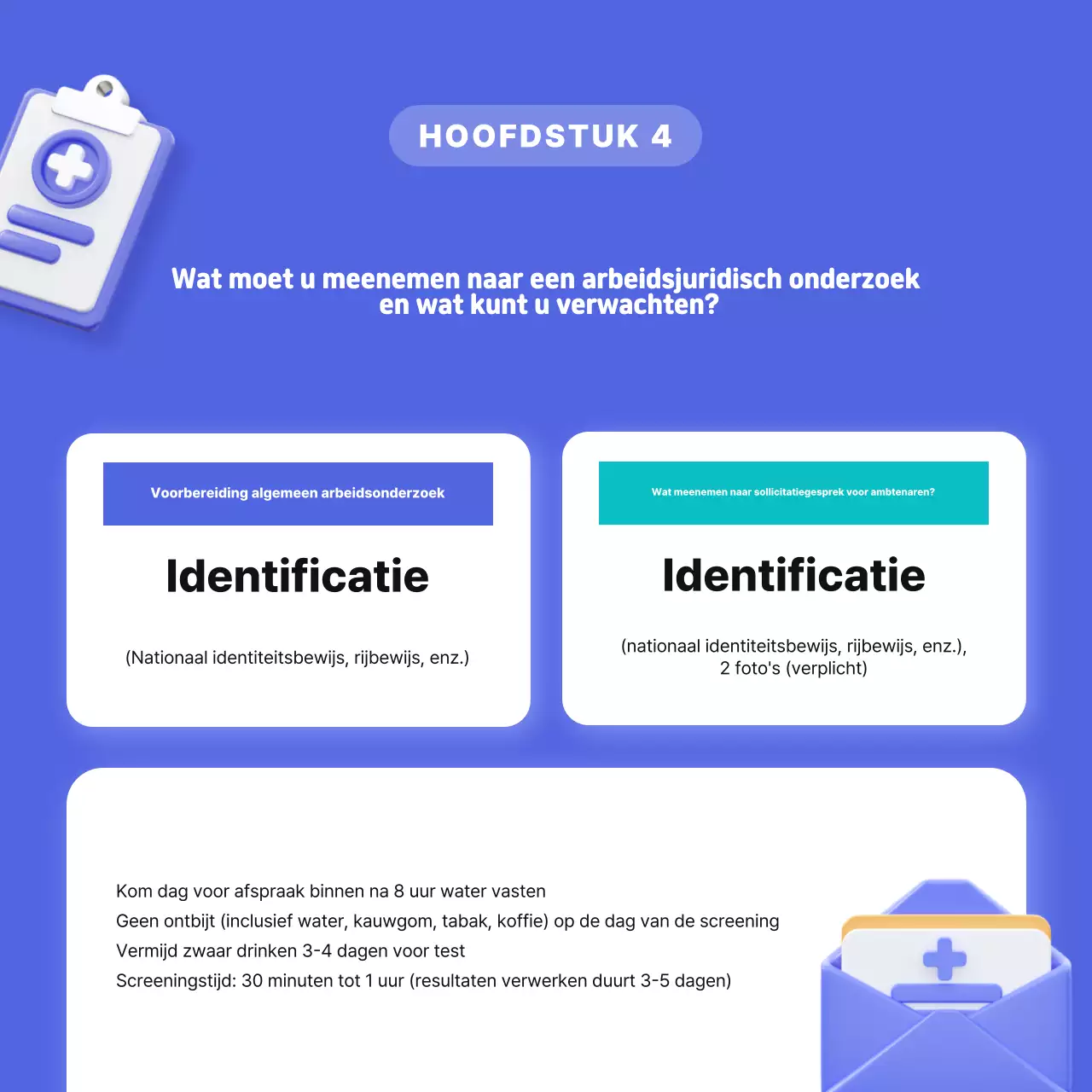 Blauwe moderne wervingsgids voor screening