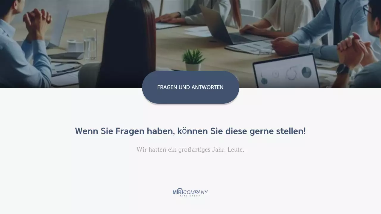 Weißes modernes Unternehmen Jahresendbericht