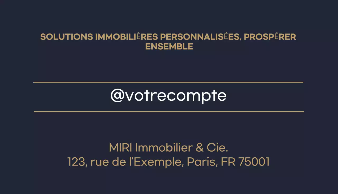 carte immobilière moderne en or