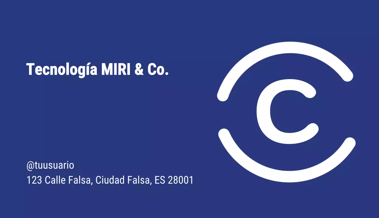 tarjeta de visita blanca y moderna del Director Técnico