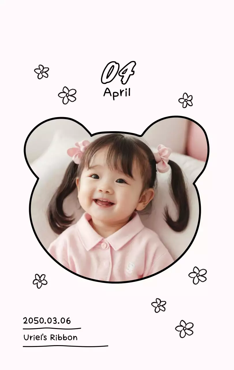 Kalender foto Tahun Baru yang lucu