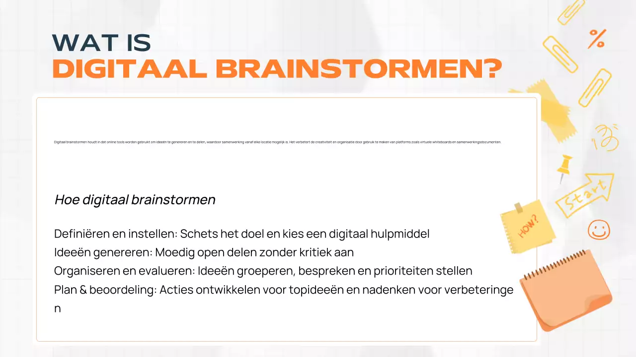 oranje modern brainstormdocument