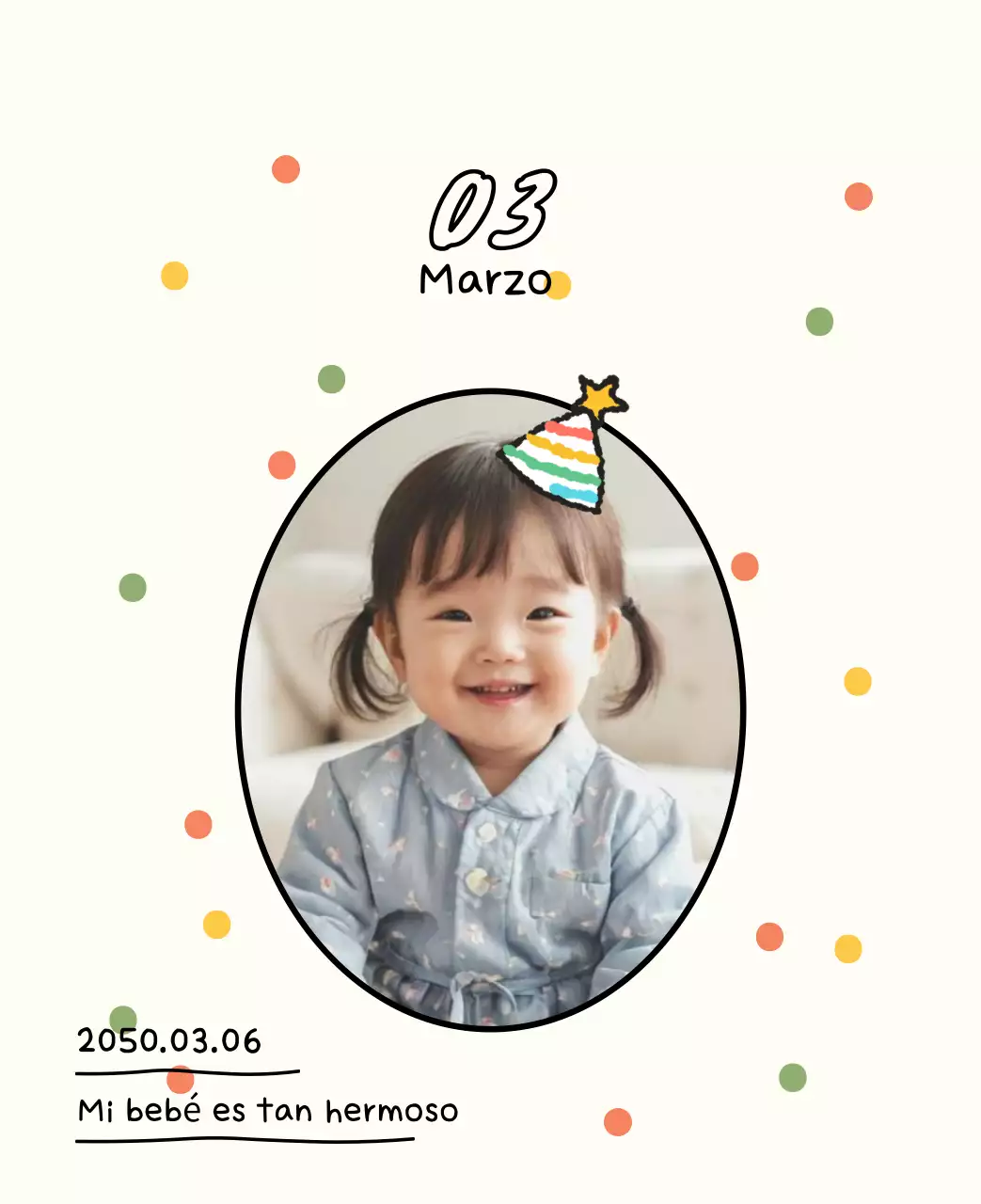 Adorable calendario de Año Nuevo