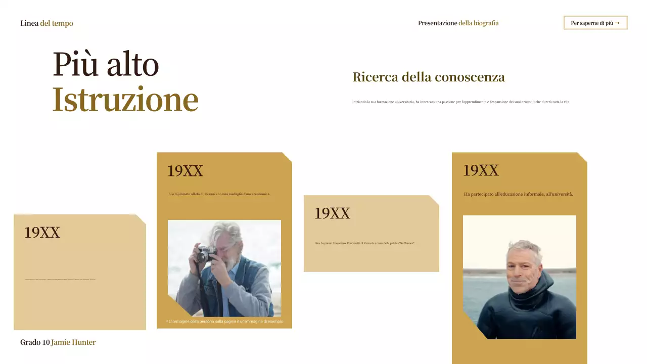 classe biografica vintage beige