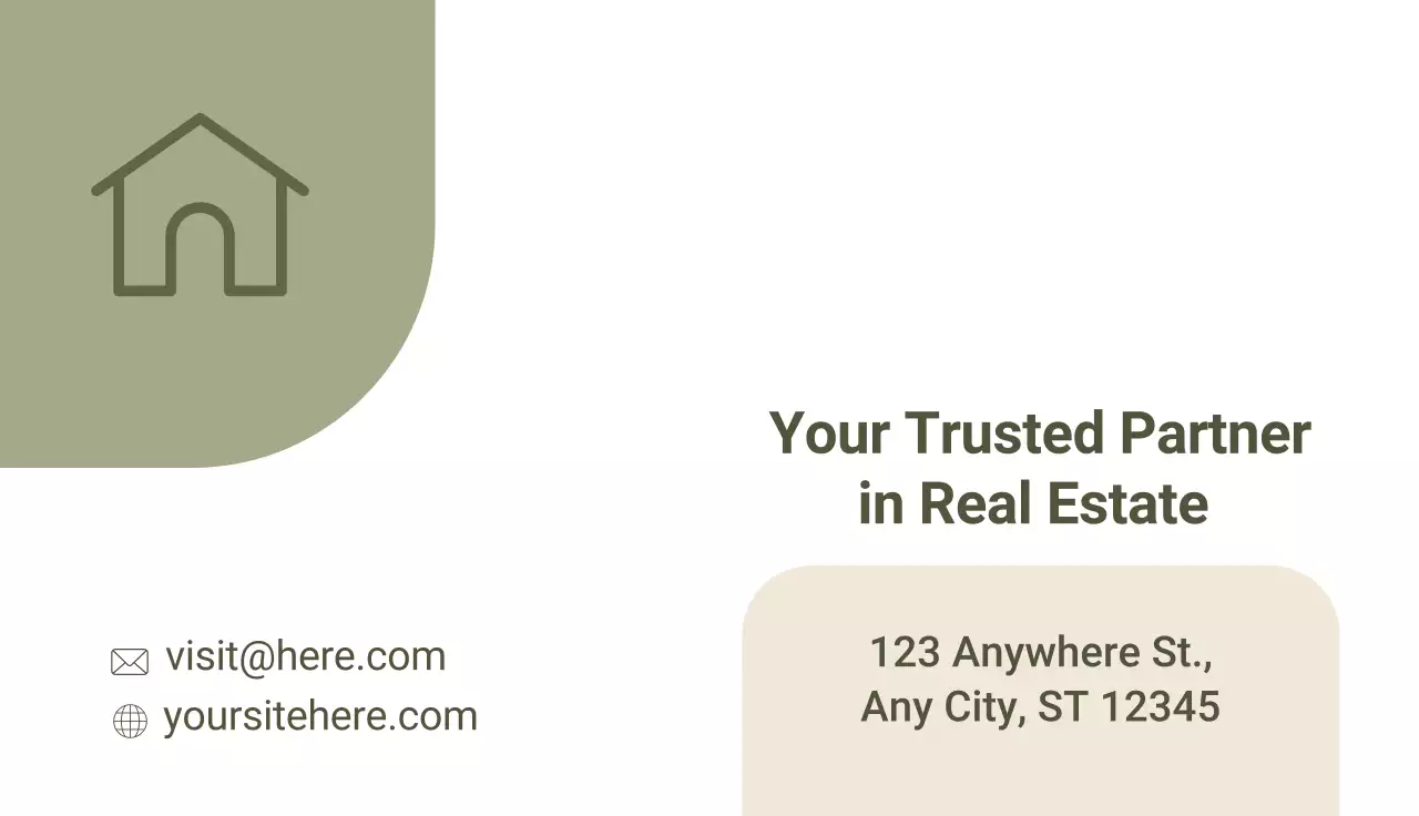 Sage Modern Real Estate Business Card