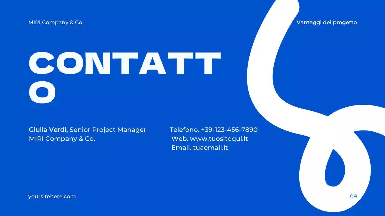 documento di proposta del progetto blu moderno