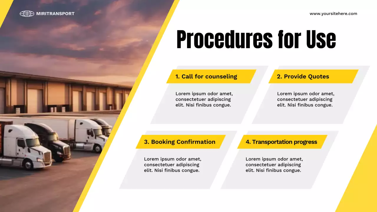 Yellow Modern Transport Presentation