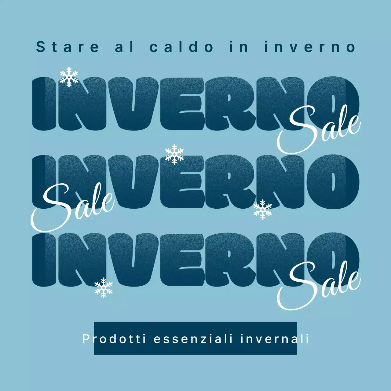 Azzurro Semplice Evento di vendita invernale