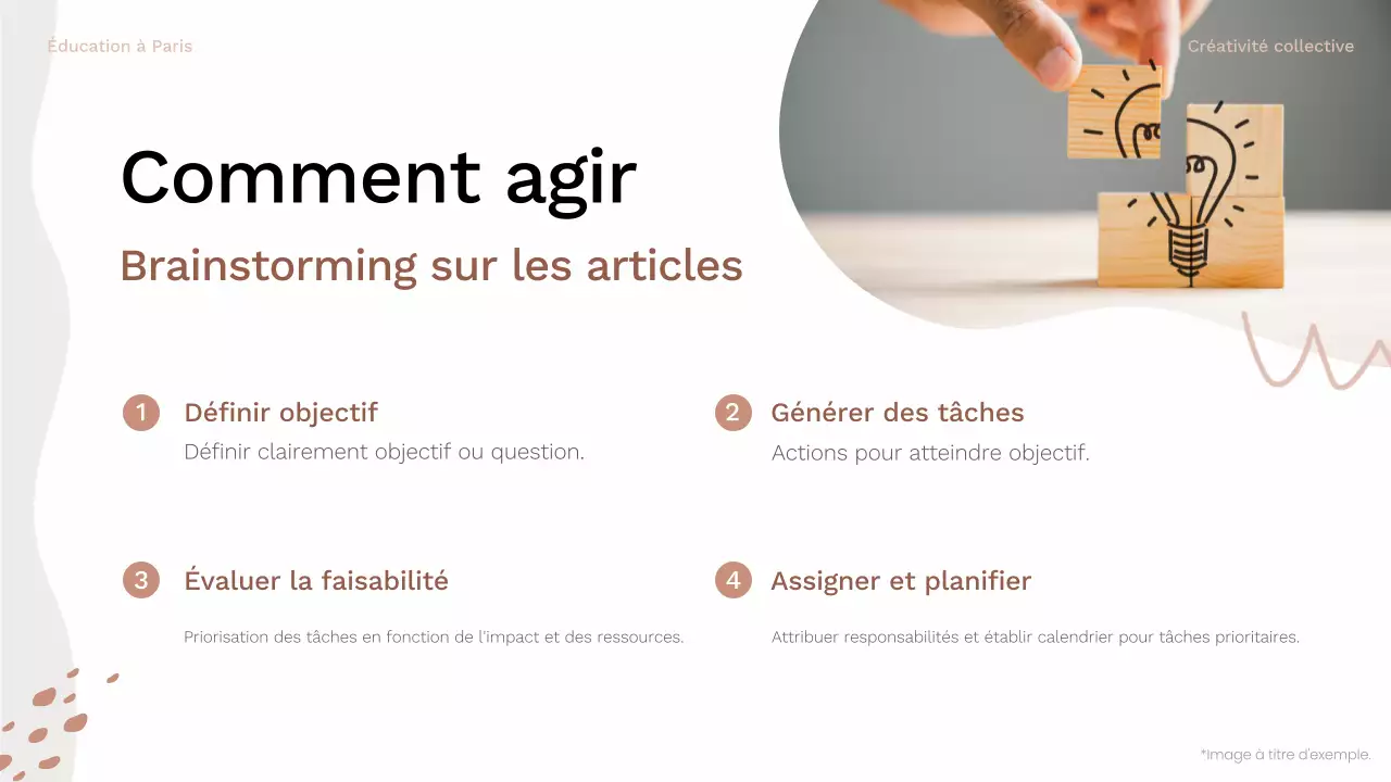 brun et rose guide de mise en page pour le brainstorming biologique