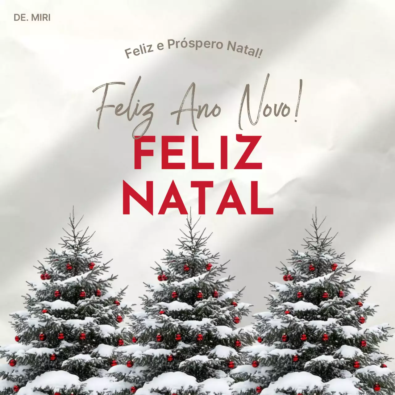 Cartão de Natal simples em branco