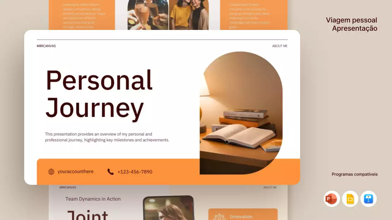 orange modern modern self-introduction pitch