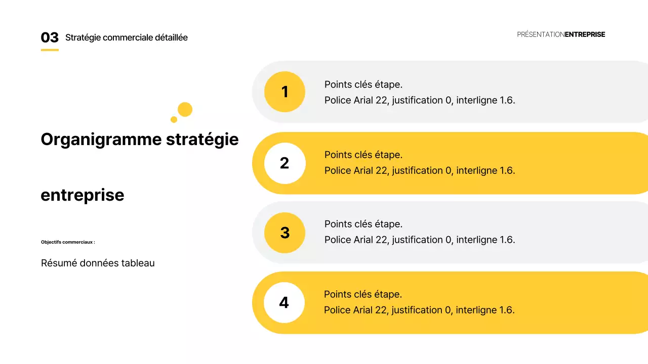 Jaune Rapports commerciaux de base