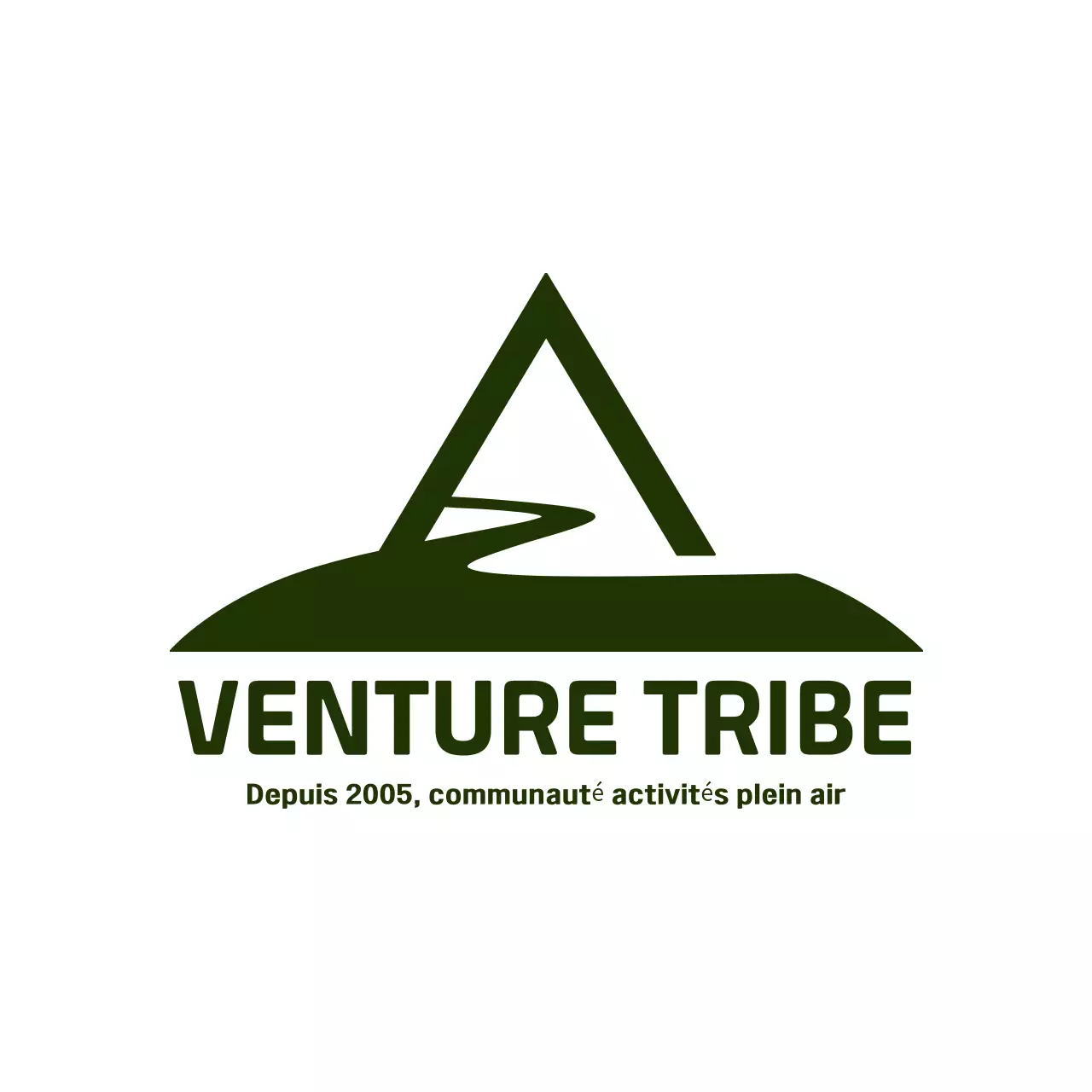 logo vert aventure moderne style minimal