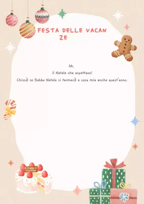 Invito natalizio beige accogliente