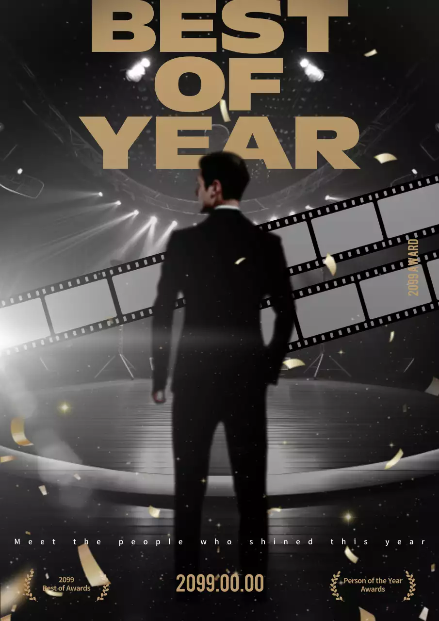 Poster thông báo giải thưởng Black Elegant