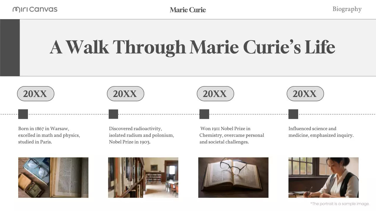 Beige Modern Biography Guide Presentation