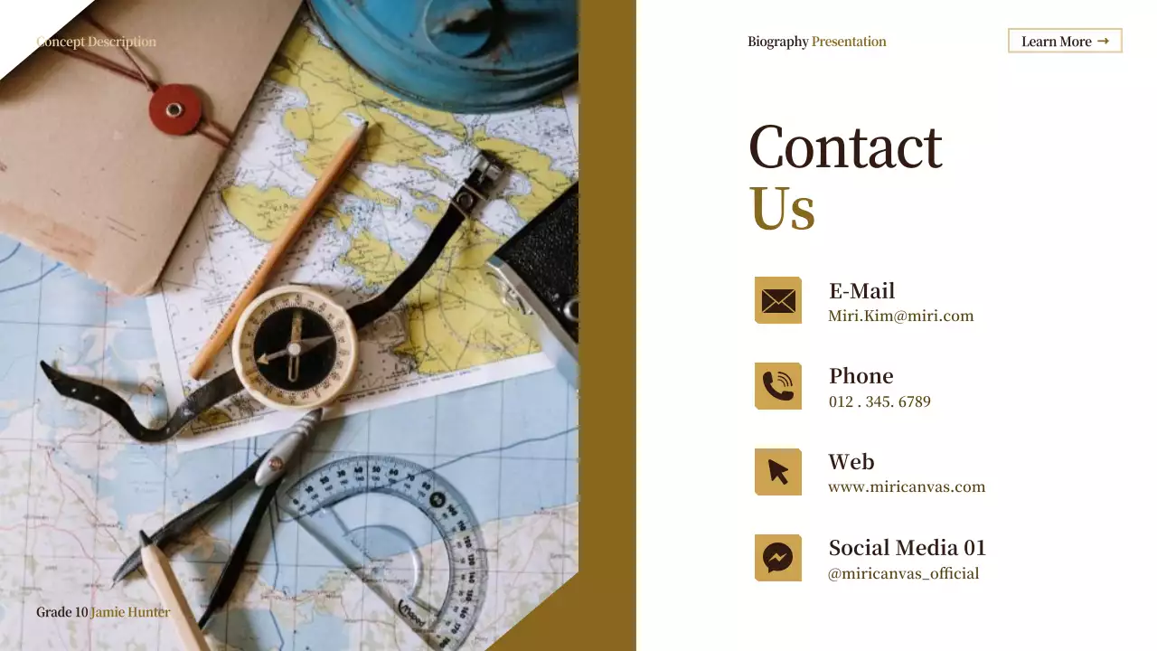 Beige Classic Biography Presentation