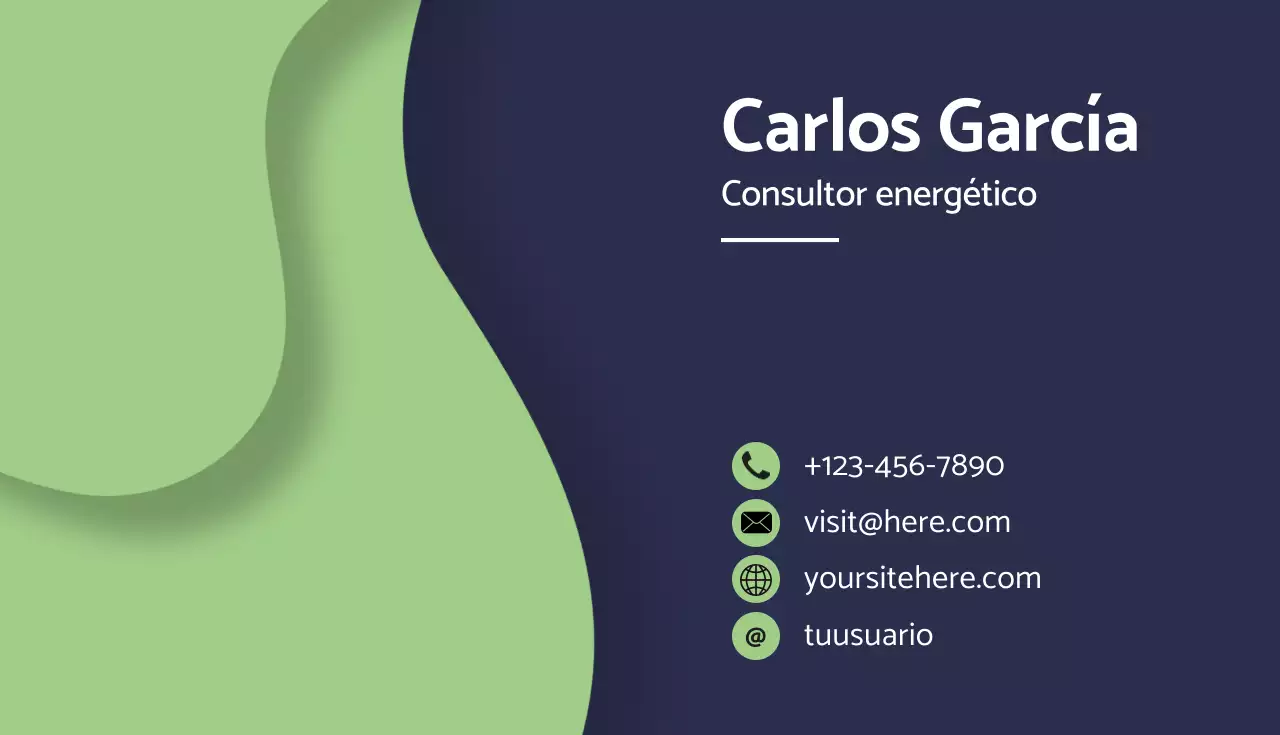 Tarjeta de visita Navy Modern