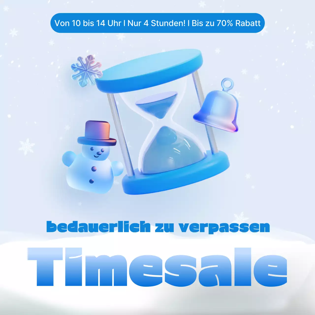 Blue Modern Timesale Aktion