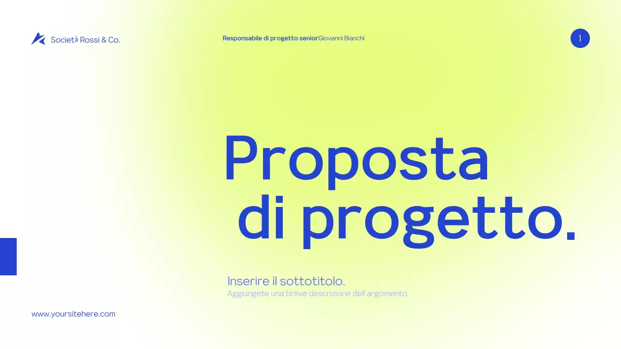 Documento di proposta di un progetto moderno e verde