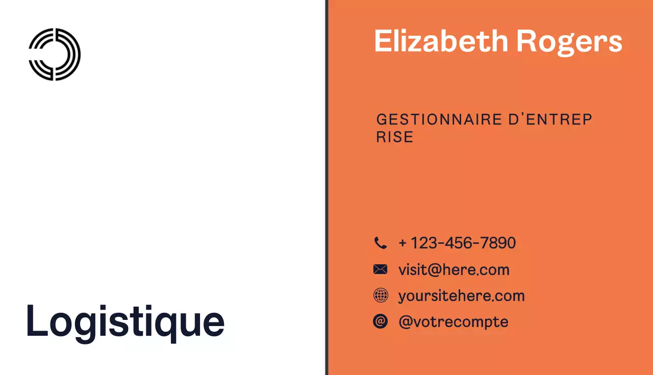 Carte logistique moderne orange