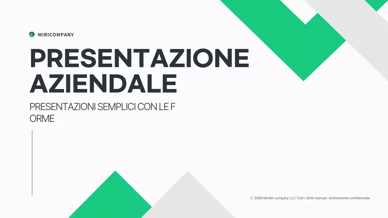 Un semplice business plan in bianco e verde