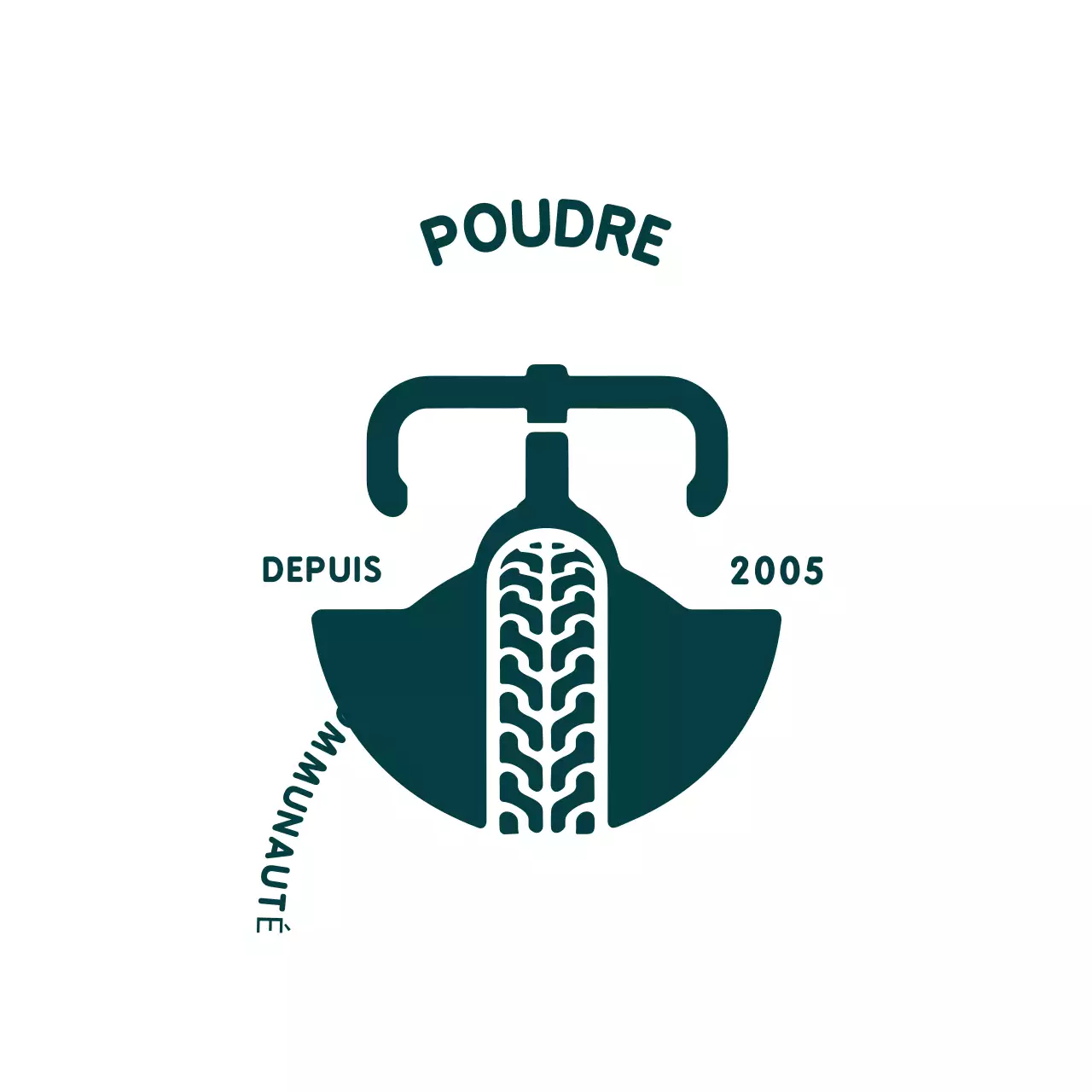 Logo cycliste minimal vert