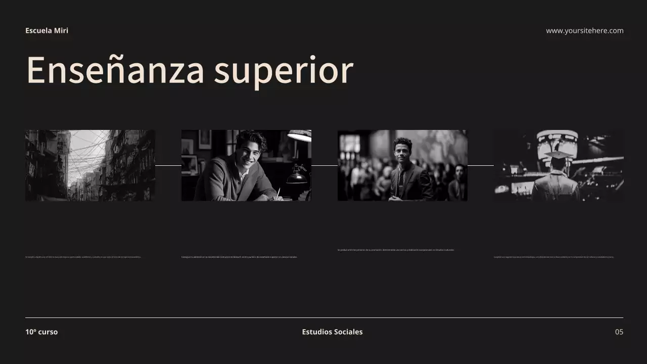 Beige y negro Biografía moderna Material de clase Introducción Presentación