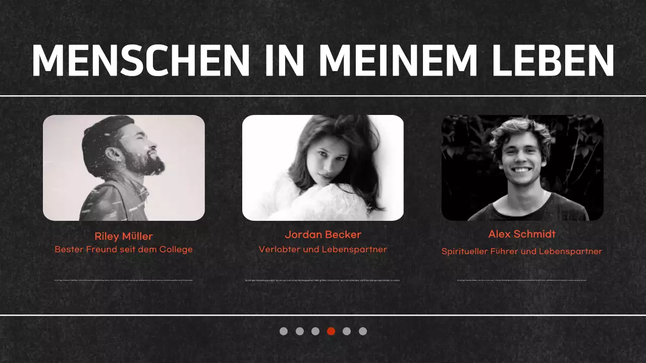 schwarzes modernes Portfolio-Dokument