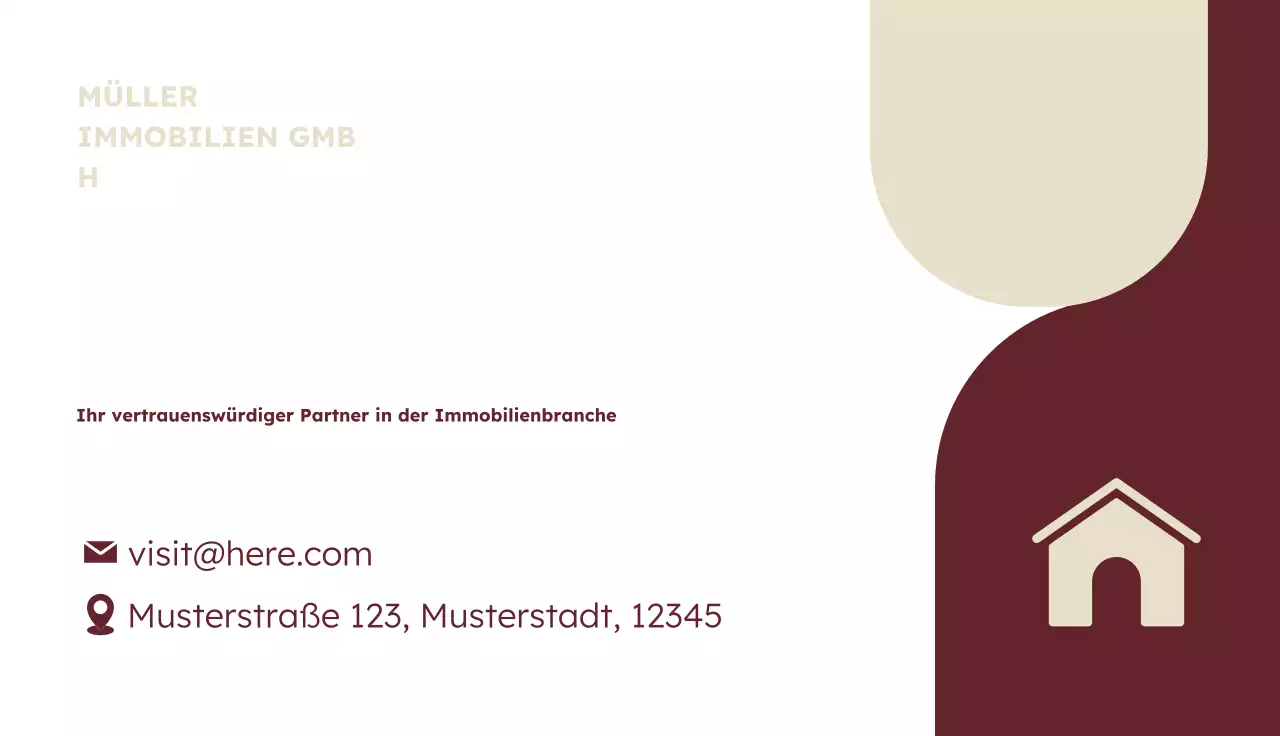 kastanienbraune moderne Immobilienkarte