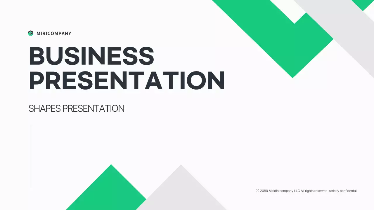 Apresentação de negócios modernos e verdes