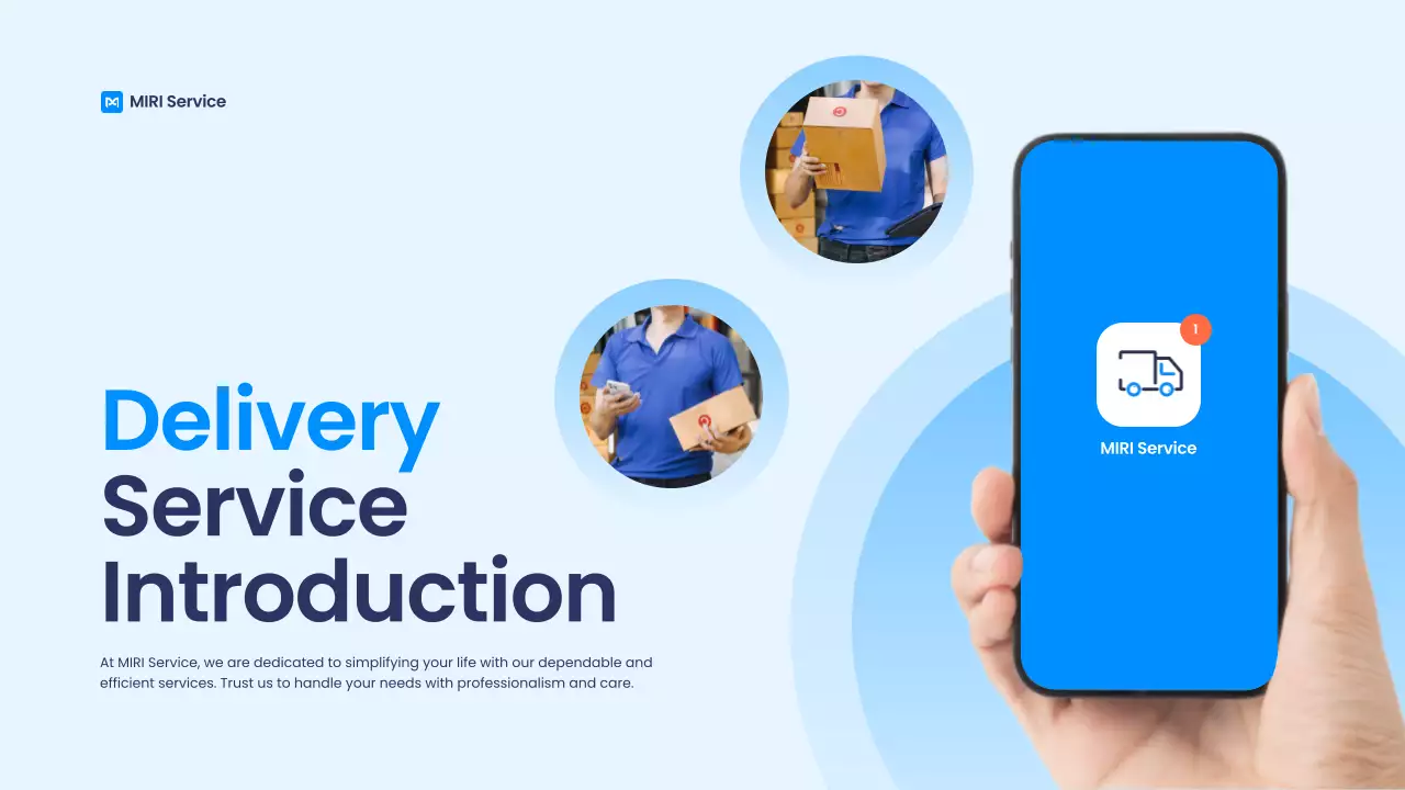 블루모던 딜리버리 프로모션 프리젠테이션