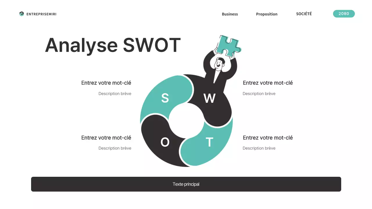 Un plan d'affaires simple, couleur menthe