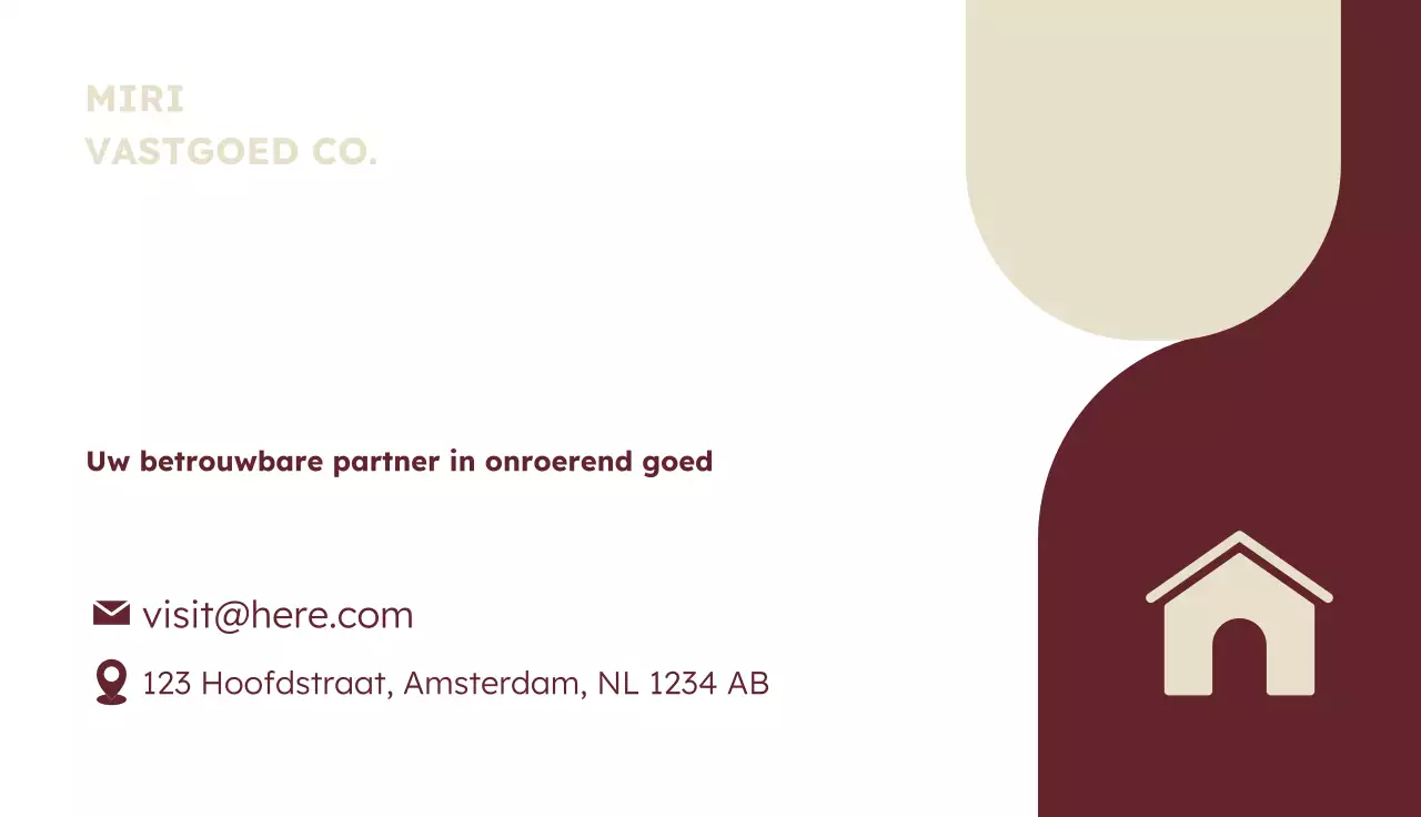 maroon moderne vastgoedkaart