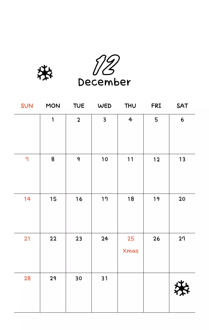 Kalender foto Tahun Baru yang lucu