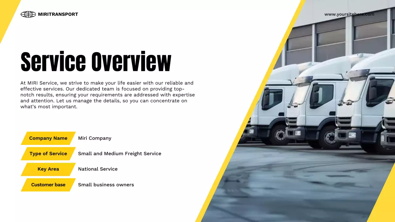 Yellow Modern Transport Presentation