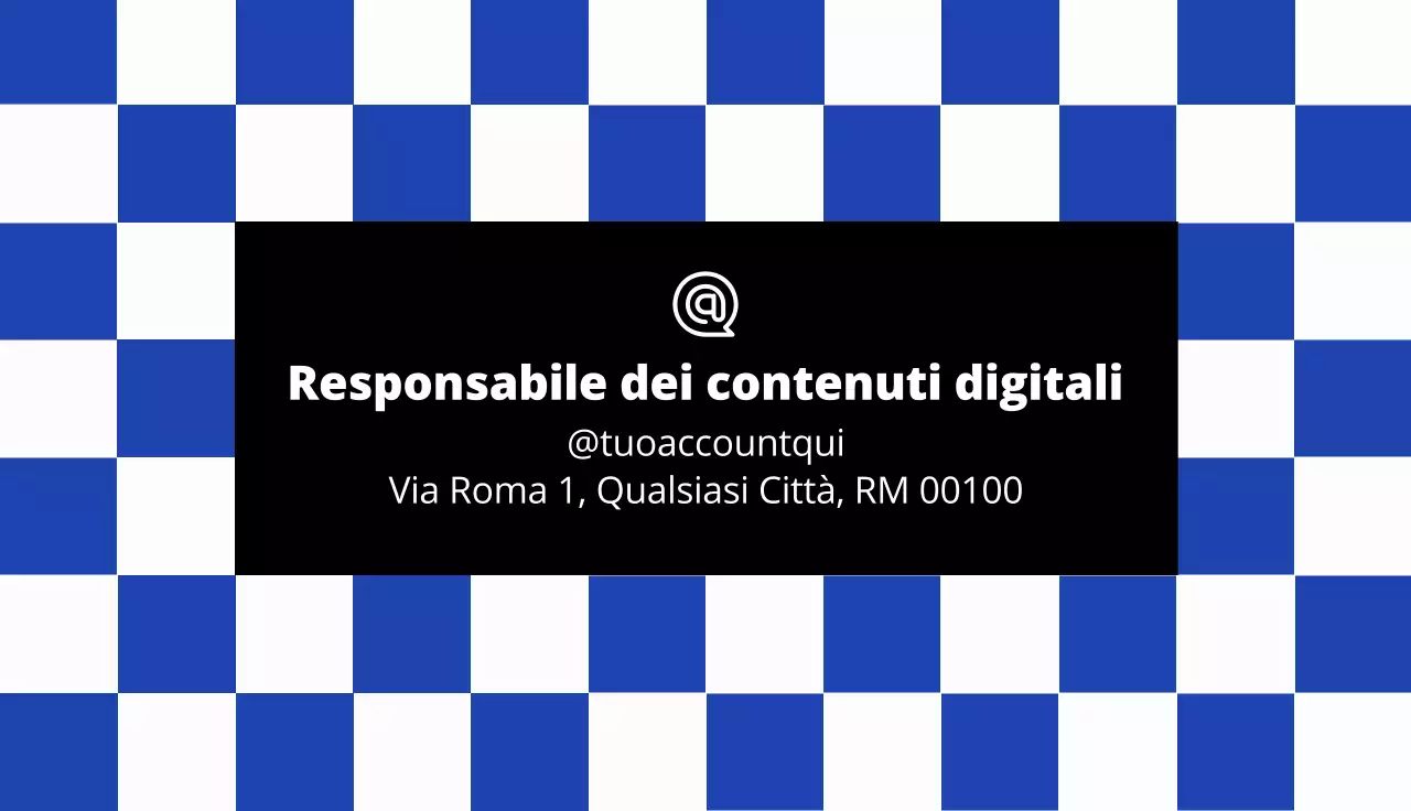 biglietto da visita moderno blu