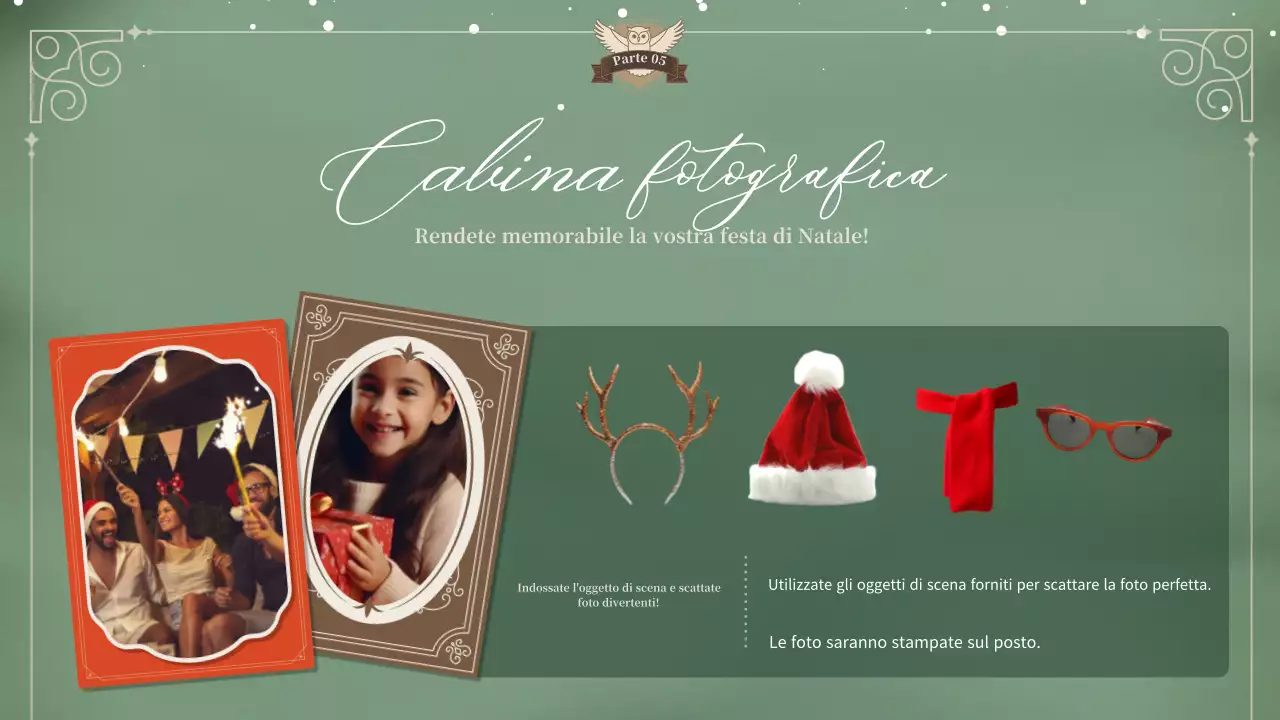 Invito natalizio classico beige