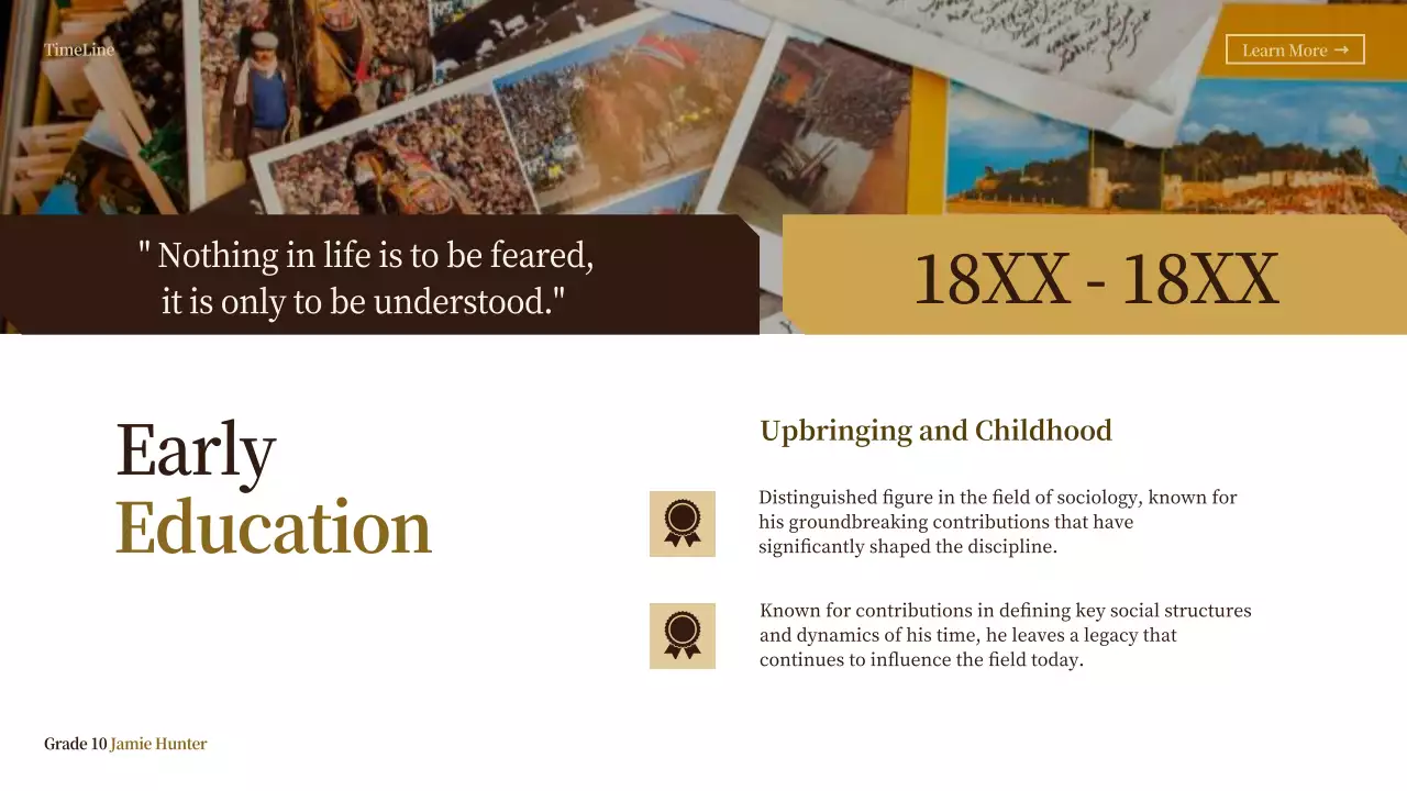 Beige Classic Biography Presentation