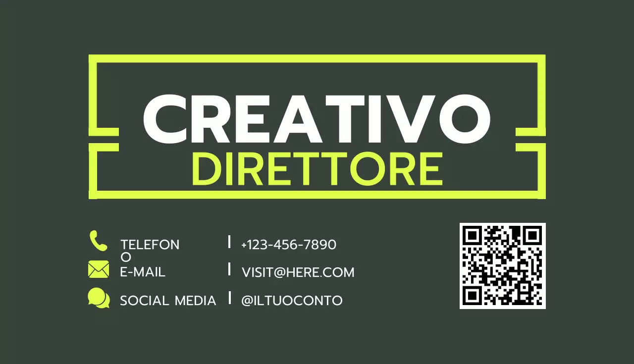 Biglietto da visita verde moderno