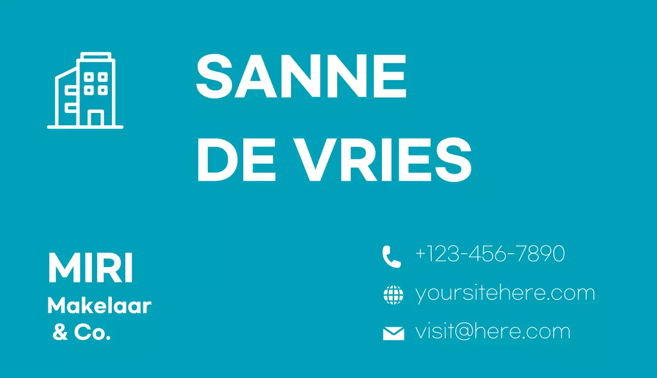 groenblauwe moderne vastgoedkaart