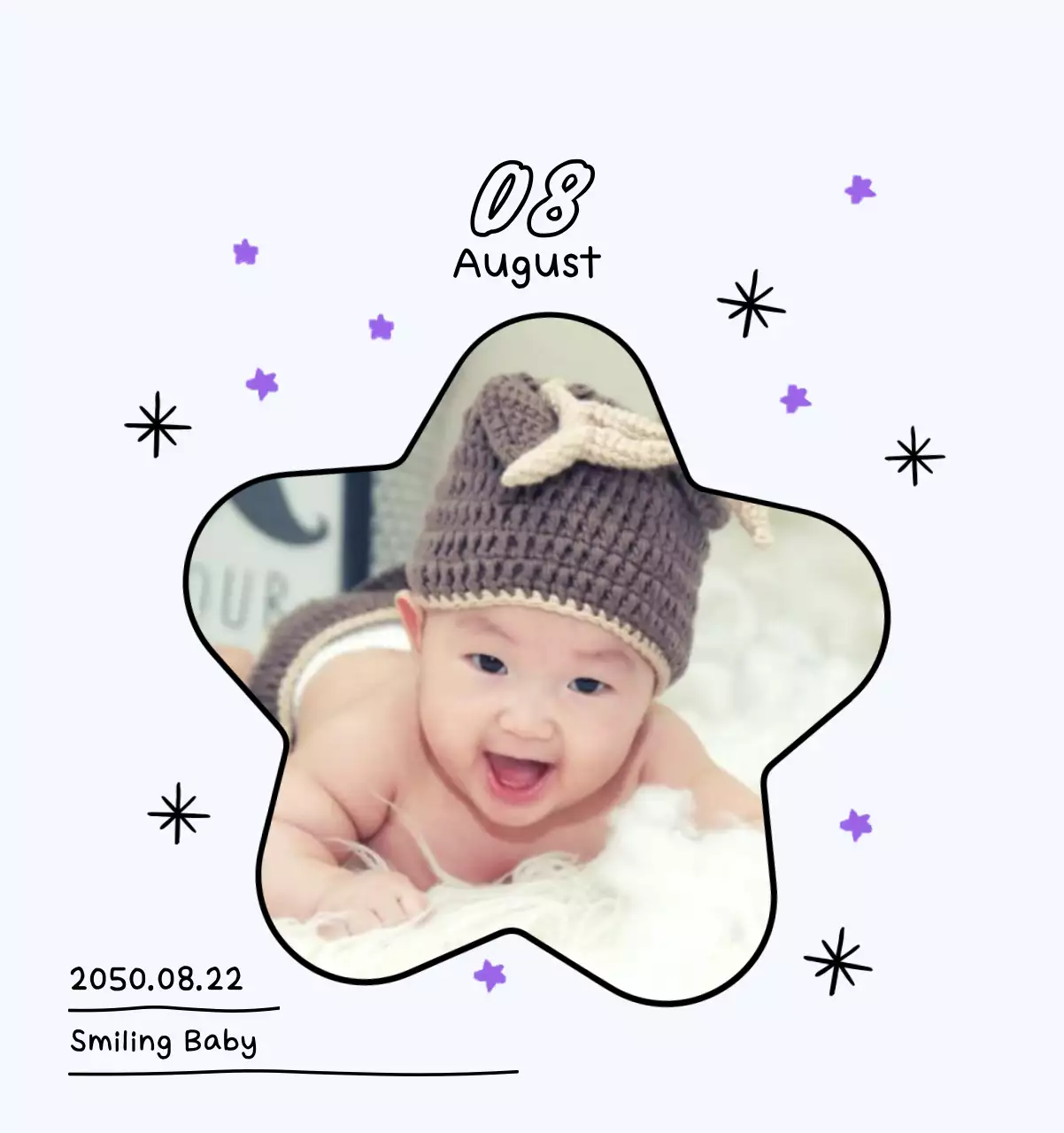 Kalender foto Tahun Baru yang lucu