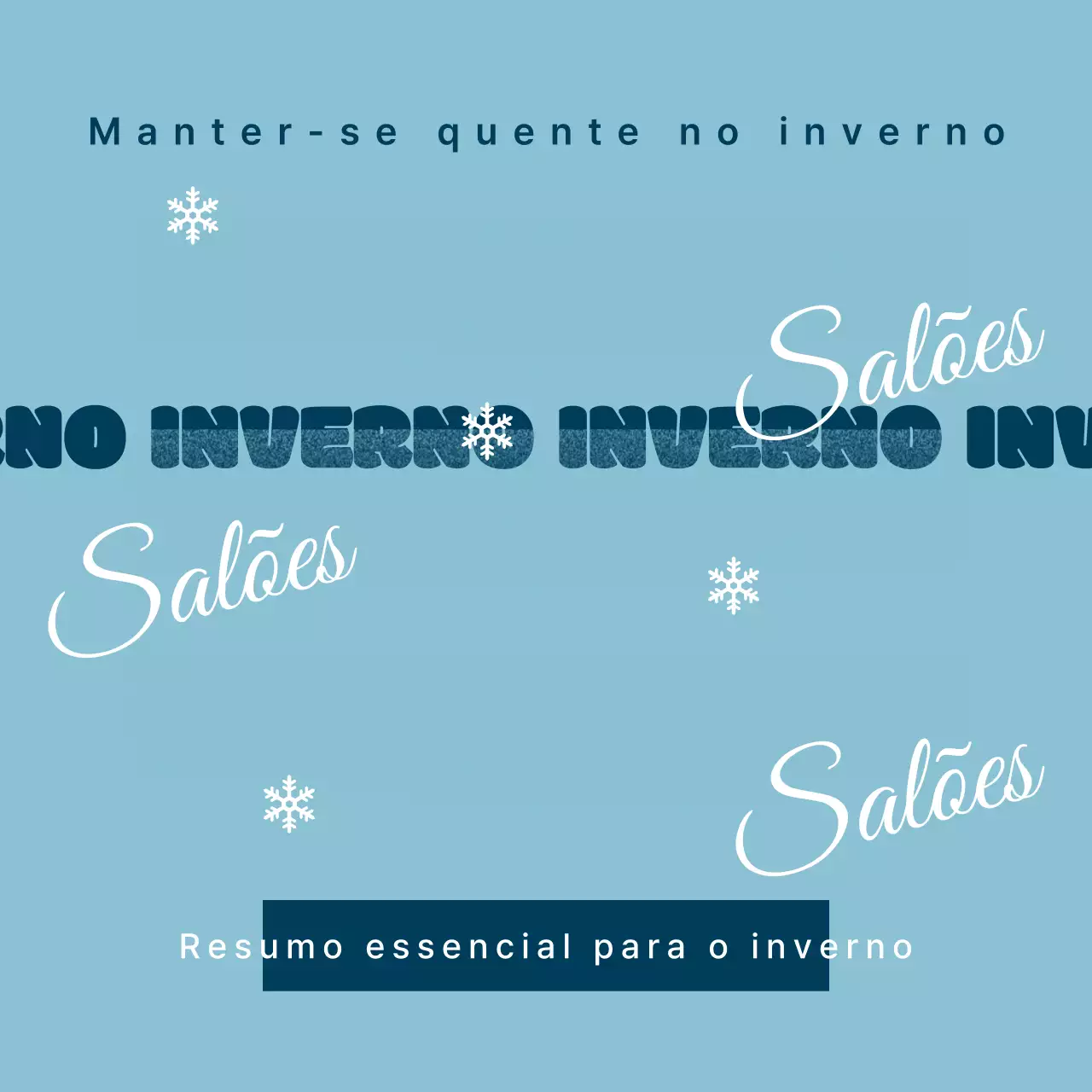 Evento de saldos de inverno simples em azul claro