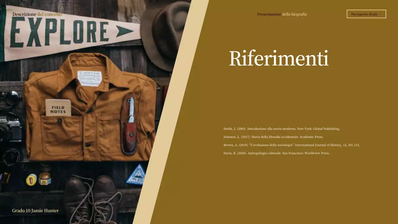 classe biografica vintage beige