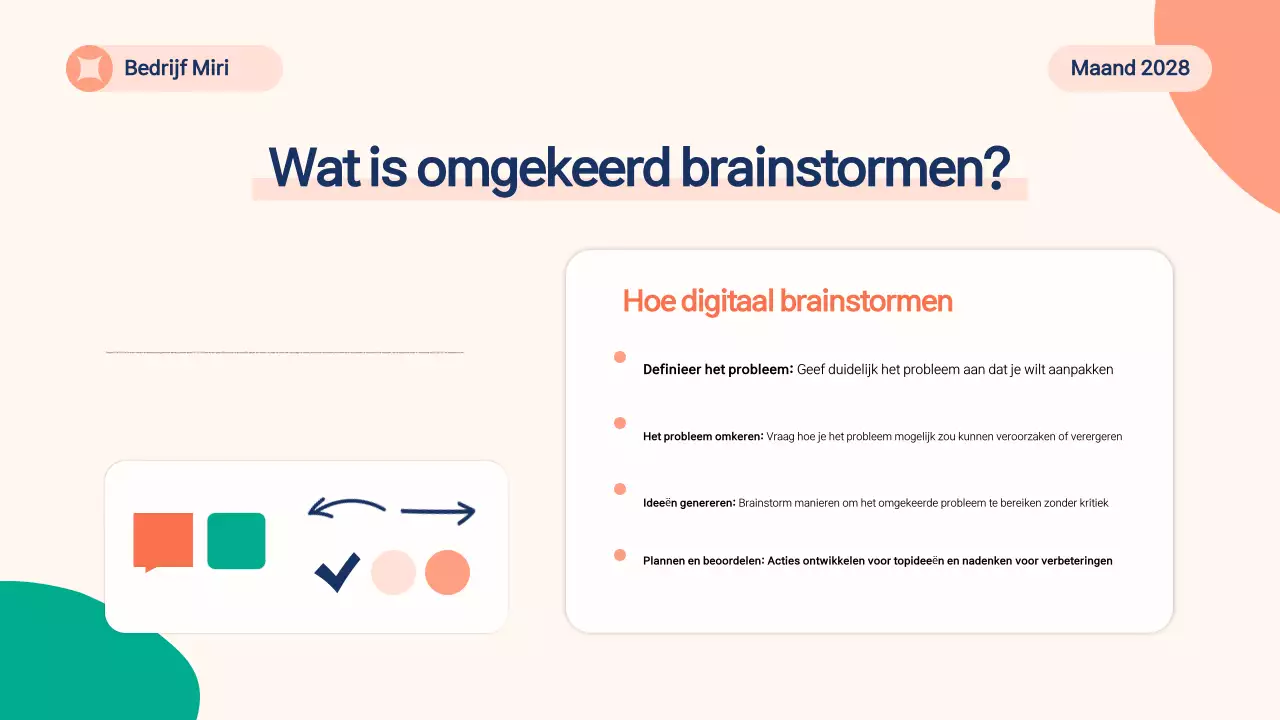 beige modern brainstormmateriaal