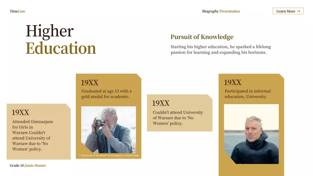 Beige Classic Biography Presentation