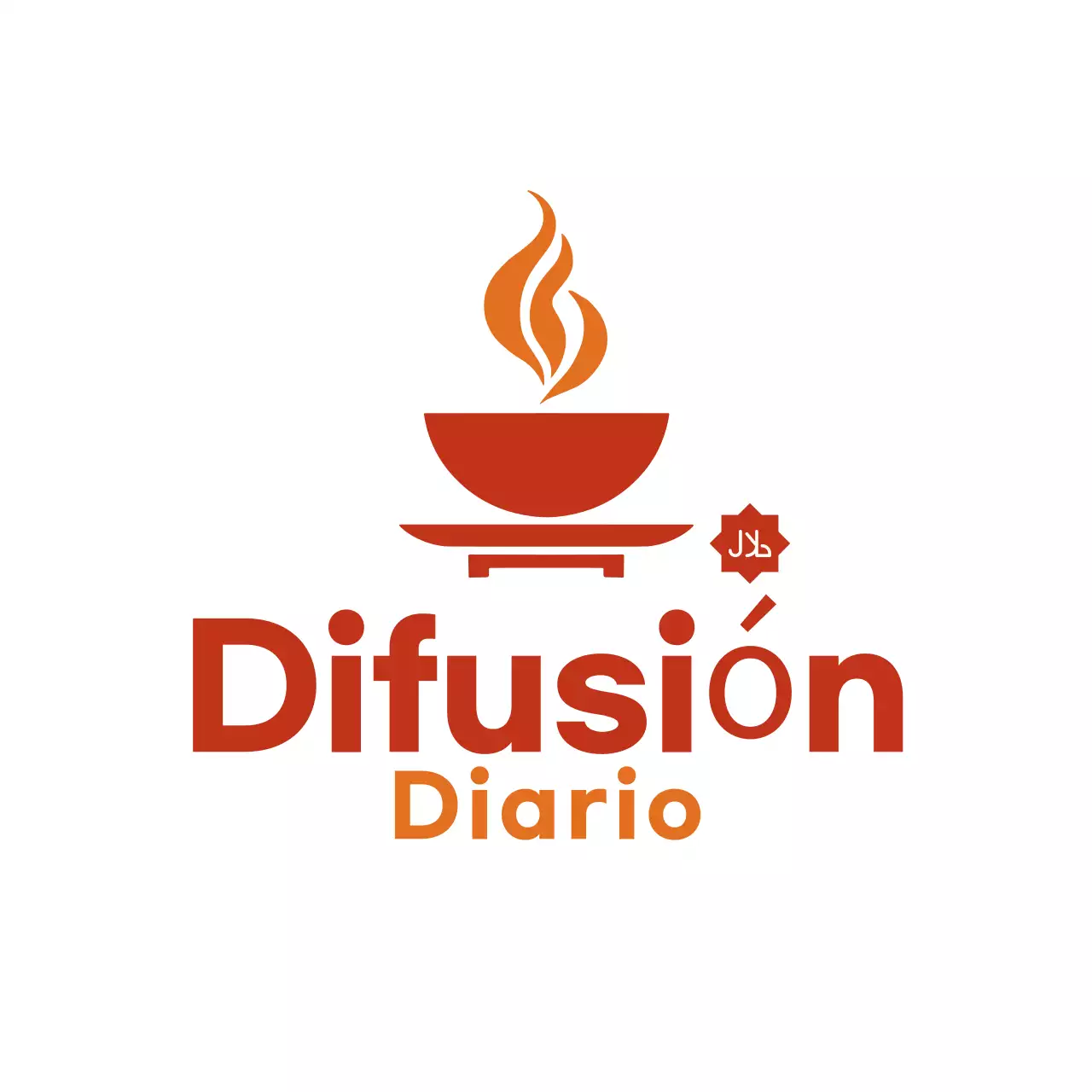 anuncio mínimo de alimentos de color naranja