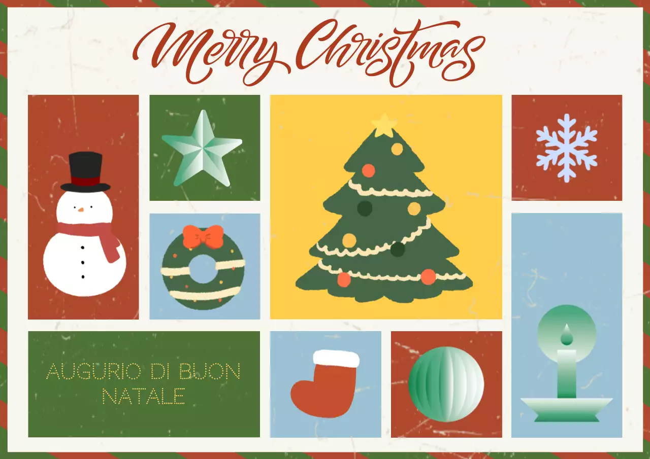 Biglietto di Natale astratto e vintage